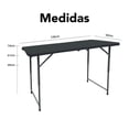 thumbnail image 2 of Mesa Plegable Chica De Plástico 120cm Para Jardín Negra, 2 of 6