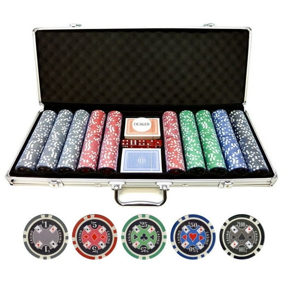 11.5g 500pc Casino Ace Poker Chips Set
