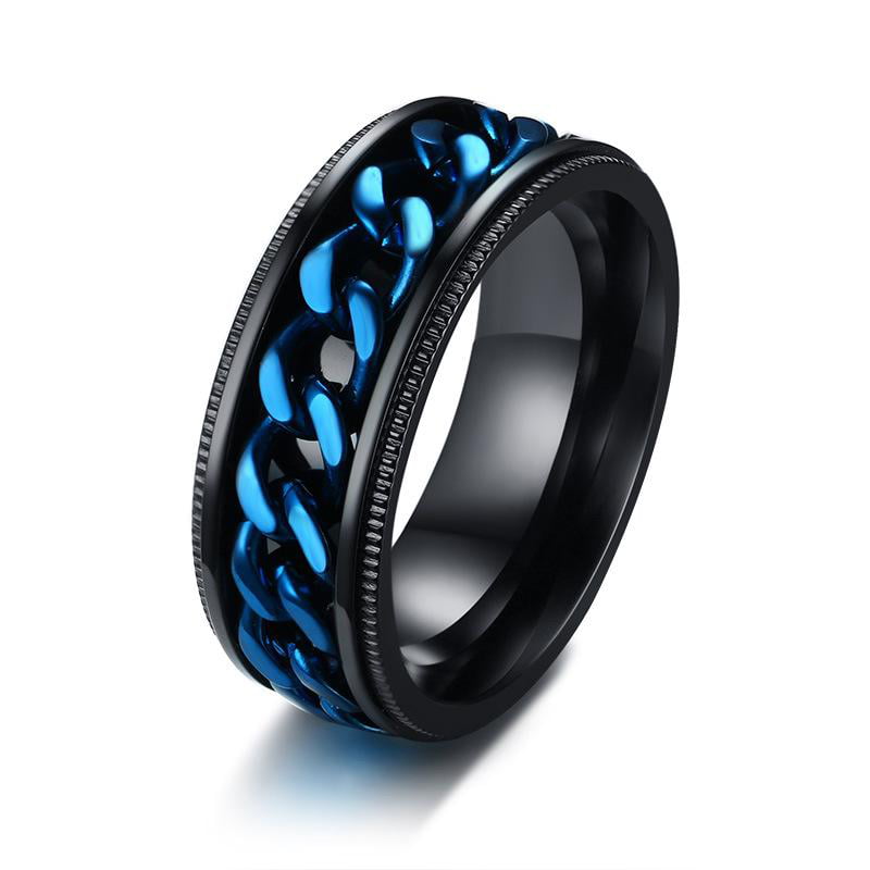 Blue Chip Unlimited 8mm Polished Tungsten Carbide Tribal Flame Design Wedding Band US Sizes 7-13
