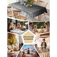 thumbnail image 5 of Black Ombre Stripes Table Cloth, Modern Abstract Sea Waves Spray Art Waterproof Tablecloth for Rectangle Tables, Reusable Washable Fabric Table Cover for Restaurant Kitchen Dining Tables 60"x120", 5 of 6