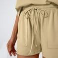 thumbnail image 5 of NMMUED 2 Piece Sets for Women 2 Piece Short Sets for Women Lounge Sets for Women Matching Pajama Set for Women Summer Outfits for Women, Khaki L, 5 of 7