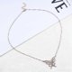 thumbnail image 2 of Vintage Crystal Butterfly Necklace Rhinestone Enamel Butterfly Pendant Necklace Enamel Pink Butterfly Choker Necklace Cz Insect Necklace Jewelry for W, 2 of 4