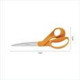 thumbnail image 3 of Fiskars Dressmaker Shears, 9", Pointed, All-Purpose Fabric Cutting, Orange, 3 of 9