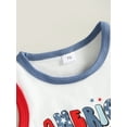 thumbnail image 5 of Wassery Baby Boys 4th of July Outfit Independence Day Clothes Letters Print Tank Top with Elastic Waist Shorts 6 12 18 24 Months Infant Boys Summer Outfit, 5 of 8