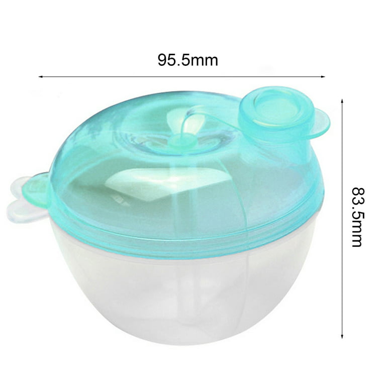 2 Pack Baby Formula Dispenser on The Go, Portable Formula Container to Go,  Non-Spill Stackable BPA Free Baby & Kids Snack Containers - Blue