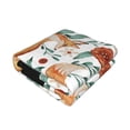 thumbnail image 3 of Throw Blanket for Couch Sofa and Bed, Foxes and Floral Harmony Soft Plush Throw Blanket, Fuzzy Cuteness Comfy Warm Washable Flannel Blanket Throws for All Season, 3 of 8