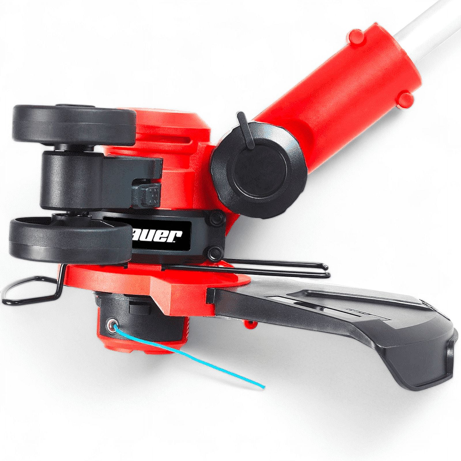 Bauer 12 inch String Trimmer 20Volt Battery Operated Garden Lawn Weed Cutter, Red – (Tool Only)