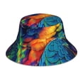 thumbnail image 1 of Balery Vibrant Rainbow Parrot Fantasy Sombreros para el sol para hombre y mujer, sombrero de pescador con UPF 50+, 1 of 6