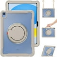thumbnail image 3 of ELEHOLD Rugged Case For iPad Pro 11 2024 Hybrid Shockproof Cover [360 Rotating Stand] [Hand Grip] [Pencil Holder] [Detachable Shoulder Strap] Kids Case, Khaki, 3 of 14