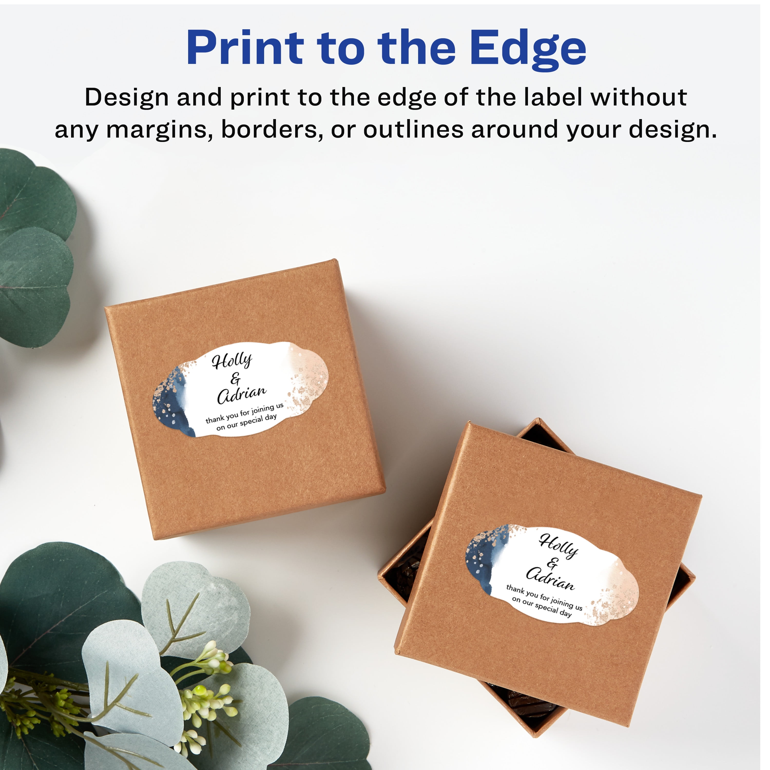 Avery White Oval Scalloped Labels, 2" x 3", 400 Labels