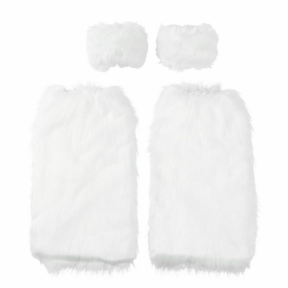 Faux Furs Short Wrist Cuff Leg Warmers Boot Cuffs Winter Wrist Cuffs Warmers Fuzzy Wrist Bands for Women Girls Favor