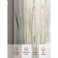 thumbnail image 6 of Spring Botanical Sheer Curtains 63 Inch Length 2 Panels Set, Modern Watercolor Green Leaf Plant Voile Window Treatment Rod Pocket Curtains Sheers Drapes for Bedroom/Living Room/Kitchen 52x"63"x2, 6 of 7