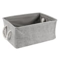 thumbnail image 1 of EIMELI Grey Basket Storage Baskets Fabric Baskets Rectangular Storage Bins Decorative Baskets Canvas Storage Basket for Empty Gifts  Basket Storage for Nursery, 1 of 11