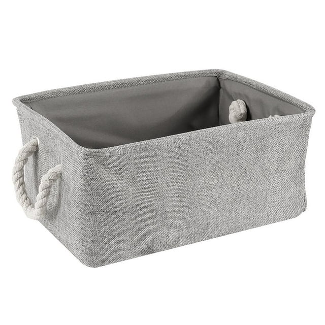 Grey Basket Storage Baskets Fabric Baskets Rectangular Storage Bins Decorative Baskets Canvas Storage Basket for Empty Gifts Basket Storage for Nursery