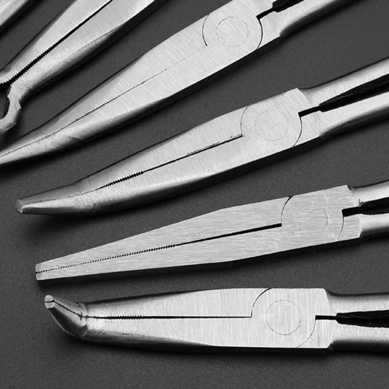 0/45/90 Degree Car Wire Removal Pliers Long Nose Cylinder Cable Clamp Removal Tool Flat Mouth Pliers Ergonomic Handle