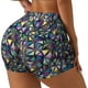 thumbnail image 1 of Fotbe Purple-Gold Triangles Shorts Sin Costuras – Shorts Deportivos de Cintura Alta para Mujer, Elásticos para Gimnasio, Yoga, Running o Ciclismo-Small, 1 of 8