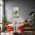 thumbnail image 4 of ZHONGYUTONG Peony Canvas Wall Art Pink Flower in Vase Pictures Floral Painting Romantic Poster Print for Bathroom Decor Framed (12.00" x 18.00"), 4 of 5