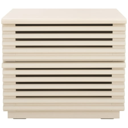 SAFAVIEH Averi Modern 2 Drawer Nightstand White Wash