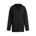 thumbnail image 4 of Women's Cardigan Sweaters Hooded Button Down Front Jackets Winter Coat with Pockets Black 3XL, 4 of 4