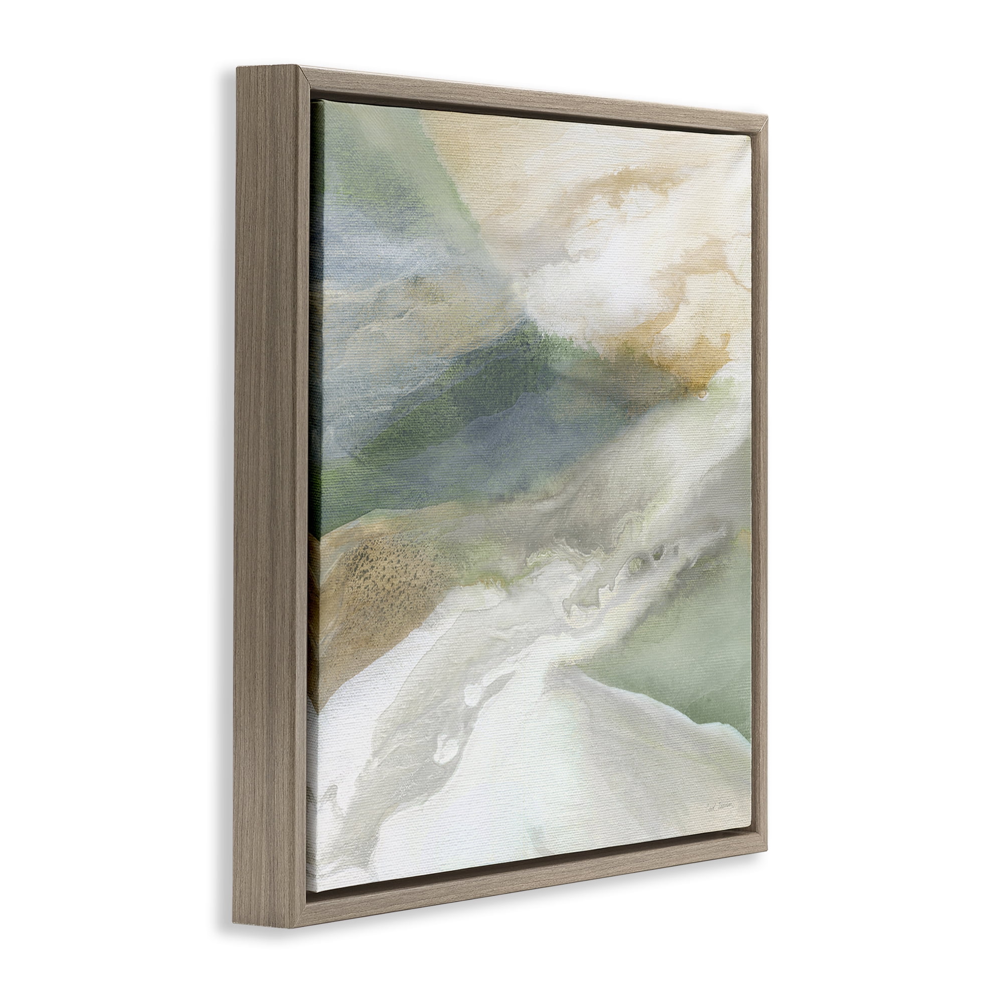 Stupell Industries Serene Mist Over Rolling Fields Brown Framed Floater Canvas Wall Art, design by Carol Robinson