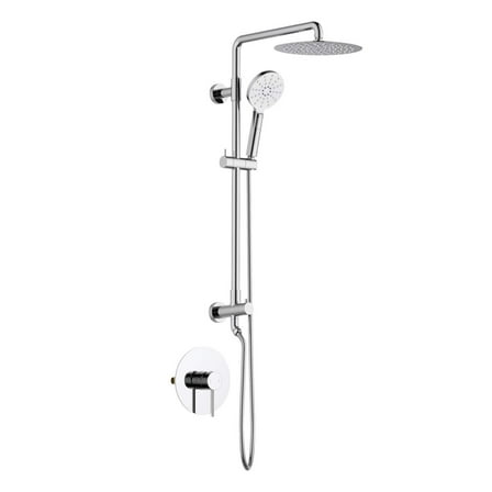 Kibi Circular Pressure Balanced 2-Function Shower Column with Rough In Valve