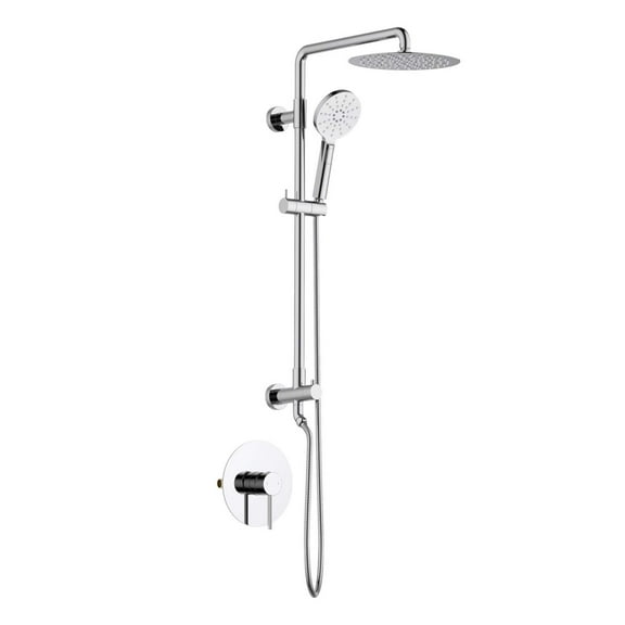 Kibi Circular Pressure Balanced 2-Function Shower Column with Rough In Valve