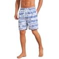 thumbnail image 4 of INSPIRE CHIC Men's Contrast Pattern Drawstring Bathing Summer Beach Shorts 28 Blue, 4 of 4