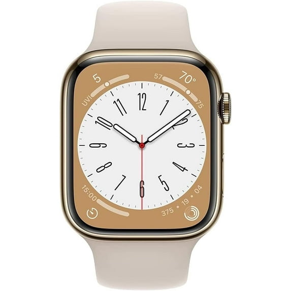Apple Watch Series 8, Cellular, 41mm Gold Stainless Steel Case