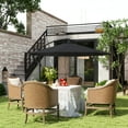thumbnail image 2 of Outsunny 9.7ft Garden Parasol Sun Shade Banana Umbrella Cantilever Black, 2 of 10