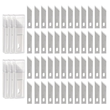 Uxcell Exacto Knife Blades #19 Hobby Knife Blades Precision Exacto Blades Hobby Knife Blade Refills 60 Pack