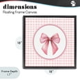 thumbnail image 4 of Stupell Industries Traditional Pink Bow with Circular Gingham Black Floating Frame Canvas Art, 18 x 18, by Christine Simpson Art, 4 of 8