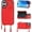 Red, variant on Crossbody Wallet Case for iPhone 16, RFID Blocking Leather Purse Case with Card Holder, Protective Handbag Flip Cover with Zipper Wrist Strap Lanyard for Women 5G 6.1 Inch (Red)
