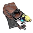 thumbnail image 5 of 2026 Usb Men's Chest Bag Portable Charging Leisure Cross Bag Outdoor Sports Pu Chest Bag Men's Shoulder Bag, Shoulder Handbag 1pcsbrown, 5 of 5