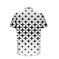 thumbnail image 4 of EQWLJWE Dress Shirt for Men's Geometric Beach Shirts Casual Button Up Short Sleeves 3D Non Positioning Printed Shirt Party Outfit Fun Holiday Costumes for Outdoor Activities, 4 of 5