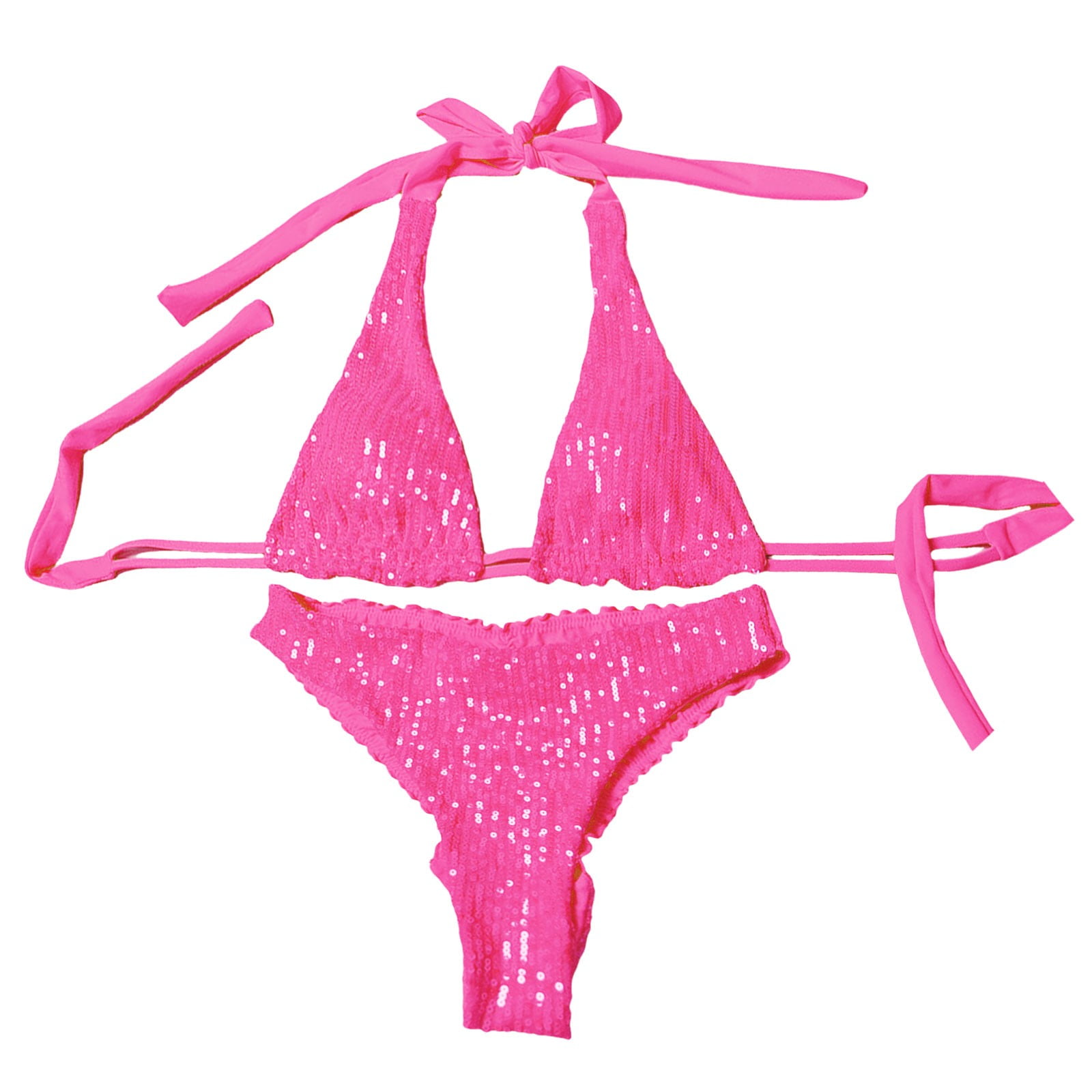 Women's New Sequin Bikini Triangle Multi Color Bikini Swimsuit - image 4