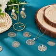 thumbnail image 4 of 36 dijes de filigrana para la creación de joyas, 6 estilos de colgantes de latón con el Árbol de la Vida, dijes de flores de filigrana, adornos de metal grabado., 4 of 5