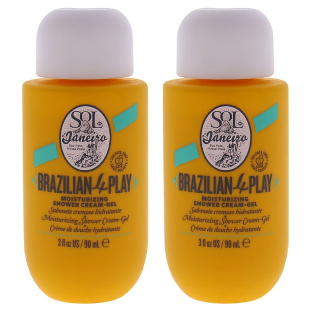 Sol de Janeiro Brazilian 4 Play Moisturizing Shower Cream Gel Pack of 2, 3 oz Shower Gel