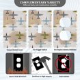 thumbnail image 3 of Yayeee Duplex Wall Plate 1-Gang 4.5"x2.7" Home Receptacle Light Switch Decorative Outlet Cover, Colorful Airplanes Pattern, 3 of 7
