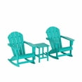 thumbnail image 5 of Polytrends  Laguna 3-Piece Poly Adirondack Rocking Chairs and Side Table Set Turquoise, 5 of 5