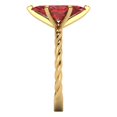 thumbnail image 3 of Solitaire Engagement Ring for Women - 2ct Natural Garnet in 14K Yellow Gold Promise Ring, 3 of 5