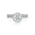 thumbnail image 2 of 1ct Round Diamond Halo Engagement Ring Set 14K White Gold, 2 of 3