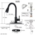 thumbnail image 4 of WOWOW Black Kitchen Faucet, Pull Down Sprayer Sink Faucet, 4 of 5