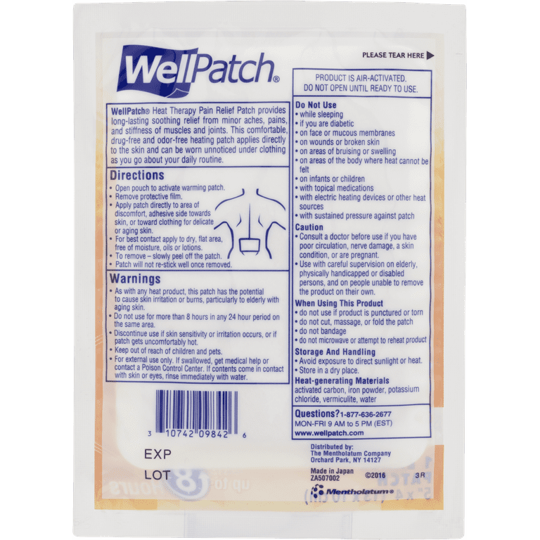 WellPatch DeepHeating Pain Relief Patch, 1 ea 