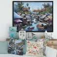thumbnail image 2 of Ancient Waterside Life I 20 in x 12 in Framed Painting Canvas Art Print, by Designart, 2 of 5