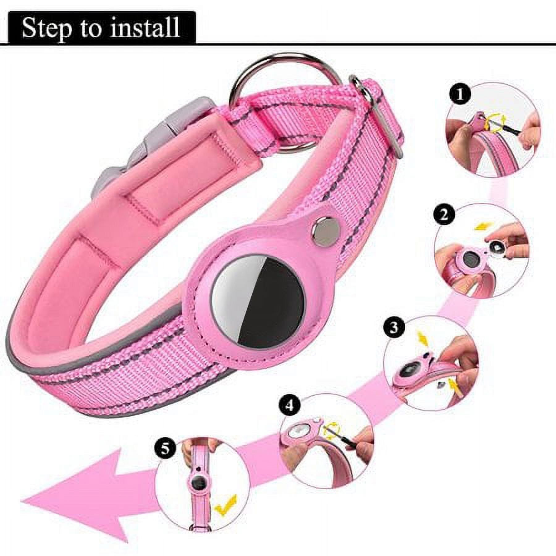 PERCEN Reflective AirTag Dog Collar with Padded Design photo 5