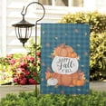 thumbnail image 3 of Buffalo Plaid Pumpkin Welcome Fall Happy Thanksgiving Day House Flag Fall Holiday Yard Flags Autumn Harvest Outdoor Flag 12×18 in Linen Double Sided Garden Yard Outdoor Decor, 3 of 4