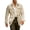 Khaki, variant on Safari Jacket for Men Belted Long Sleeve Button down Shirt Jacket Striped Midi Length Coat with Pockets Light Green XXXL