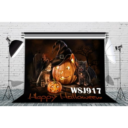 Image of GreenDecor 7x5ft Halloween Costumes Photography Backdrop Photo Background Studio Prop
