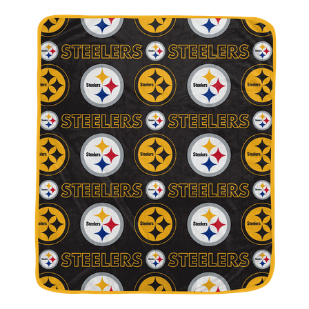Pegasus Pittsburgh Steelers 50" x 60" Repeat Big Logo Wordmark Ultra Soft Blanket