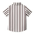 thumbnail image 5 of Maean Boys Button down Top Short Sleeve Collared Shirts Striped Causal Summer Beach Tshirts with Pockets, 5 of 6